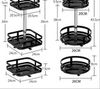TwistRack 360° – Rotating Storage Shelf | Space-Saving Adjustable Organizer for Kitchen, Bathroom & Home