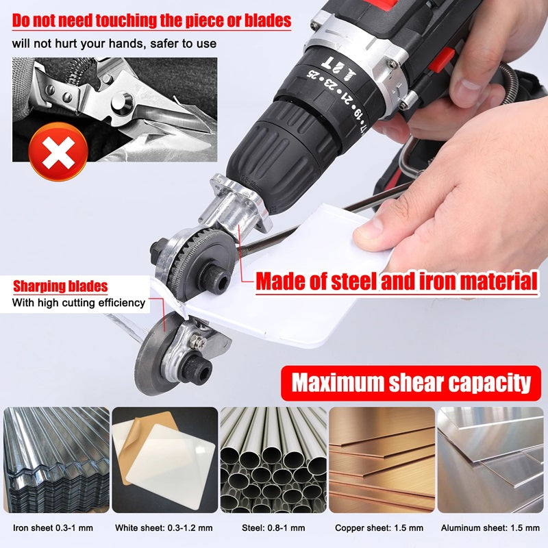 Zevolim | Heavy-Duty Metal Cutting Adapter for Drill