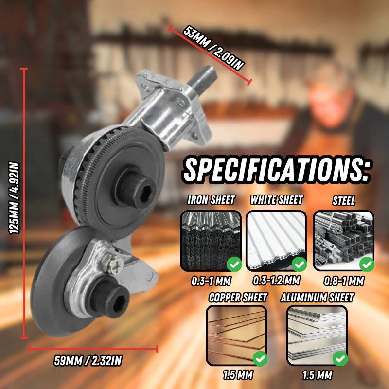Zevolim | Heavy-Duty Metal Cutting Adapter for Drill