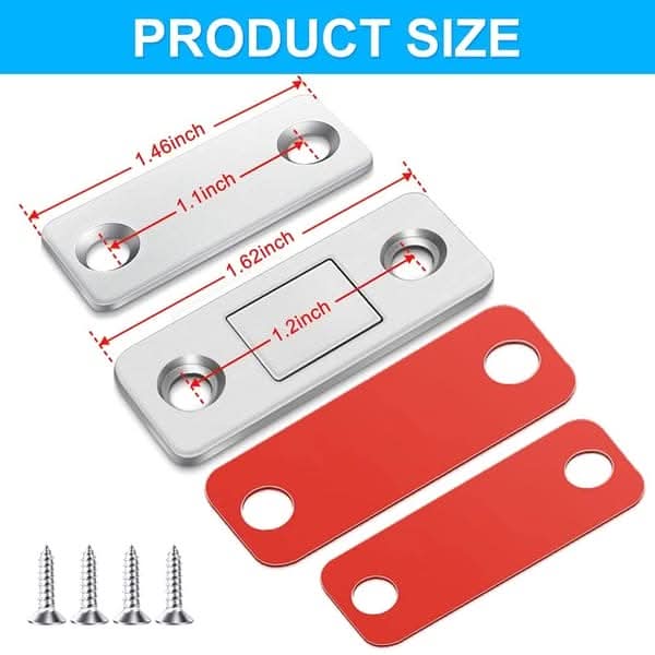 Magnetic door catcher for quiet closing without drilling