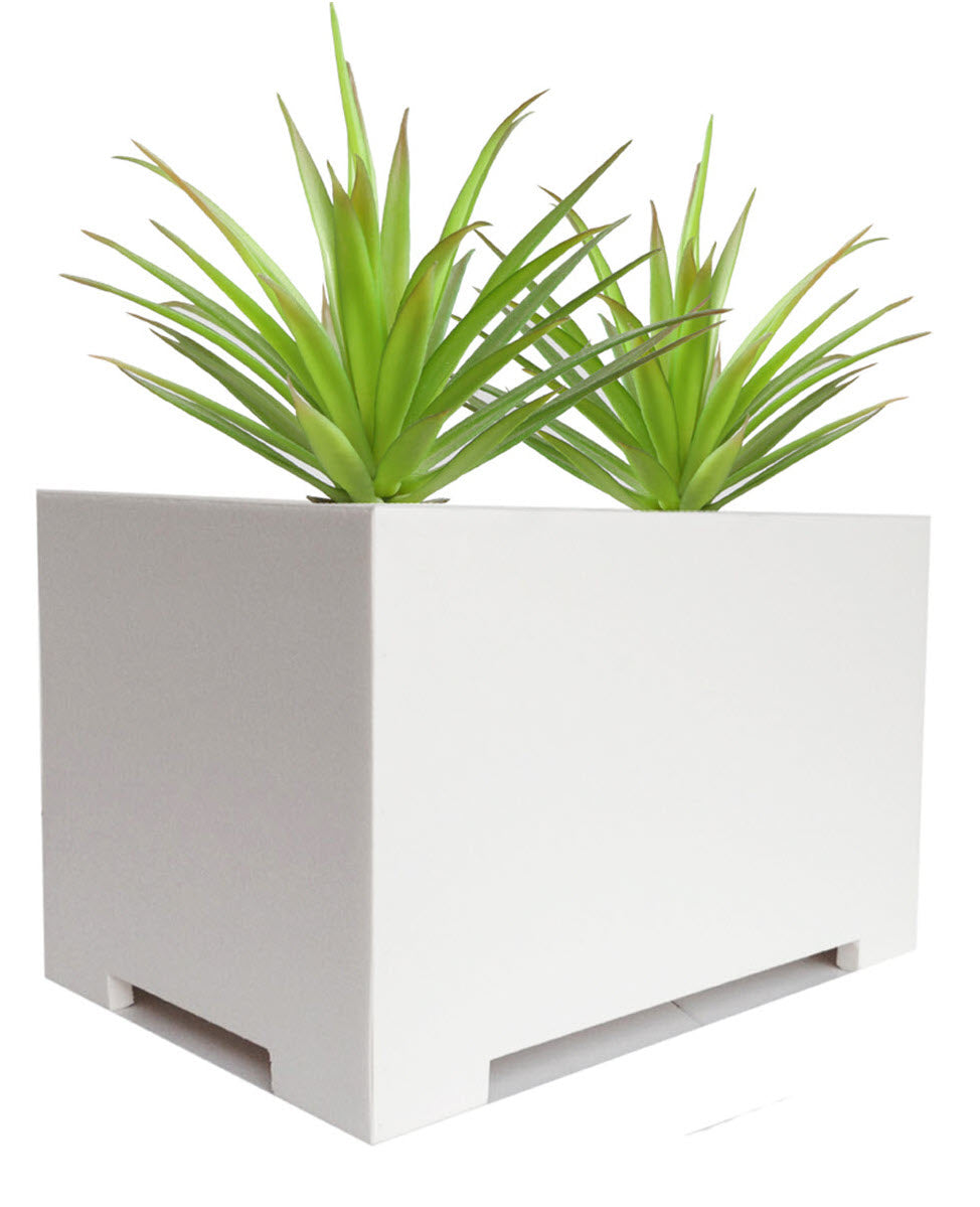 Eco Rectangle Planter - Modern, Durable Recycled Plastic. 19.5" Long x 12" Wide x 12" Tall