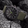 Men's Tactical Watch with 50 m Water Resistance, Stopwatch, and Night Light