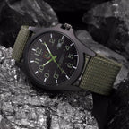 Men's Tactical Watch with 50 m Water Resistance, Stopwatch, and Night Light