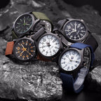Men's Tactical Watch with 50 m Water Resistance, Stopwatch, and Night Light