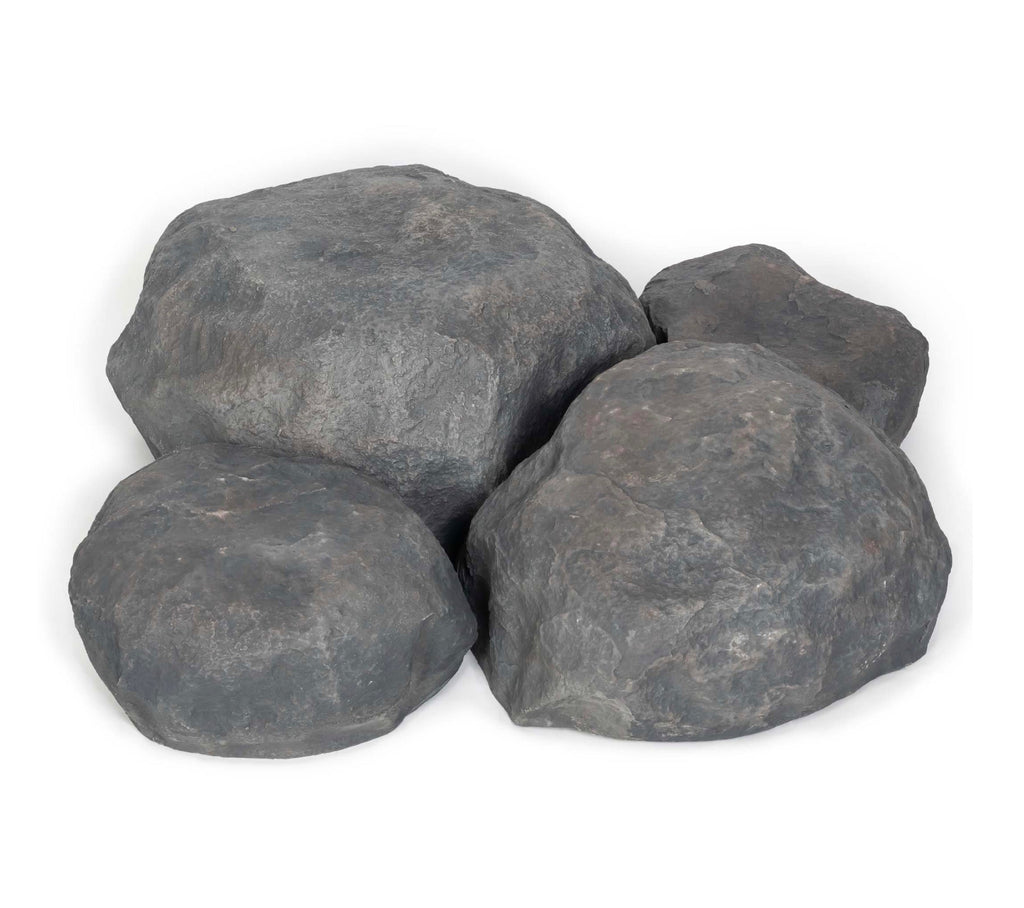 Graybear Faux Rock Set - Realistic, Artificial Landscape Boulders, Heavy Duty Fiberglass (4 pc / 7 pc Set)