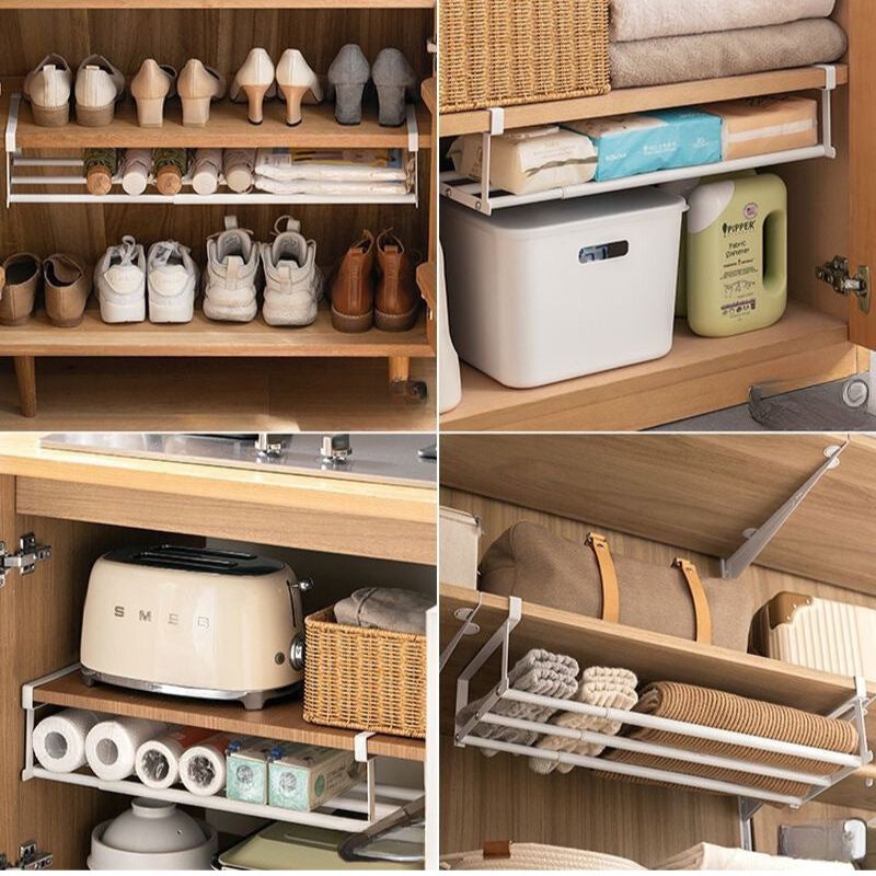 FlexFit Shelf Extension – Adjustable Shoe Cabinet Organizer – Space-Saving Storage Solution – No-Tool Assembly – Fits 40–65 cm
