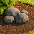 Graybear Faux Rock Set - Realistic, Artificial Landscape Boulders, Heavy Duty Fiberglass (4 pc / 7 pc Set)