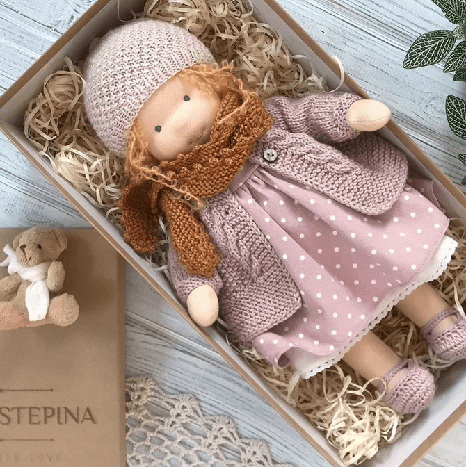 Zevolim Poppi | Handcrafted Waldorf Cuddle Doll | Soft, Organic & Non-Toxic