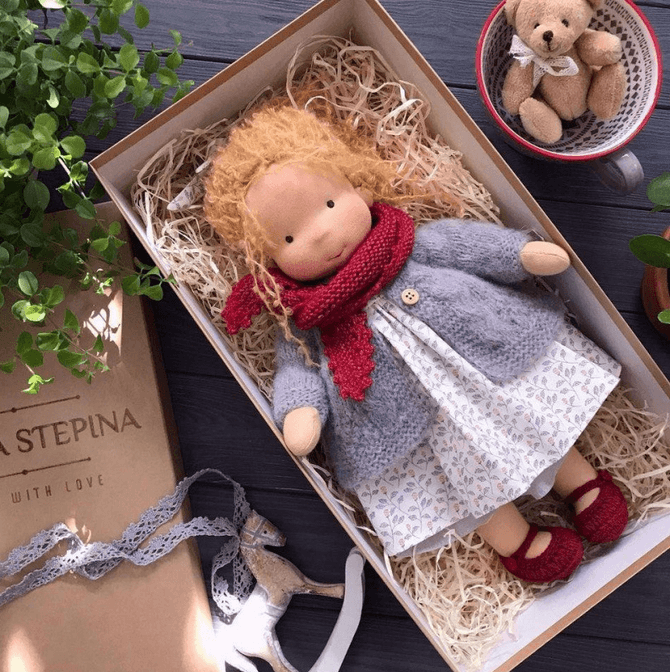Zevolim Poppi | Handcrafted Waldorf Cuddle Doll | Soft, Organic & Non-Toxic