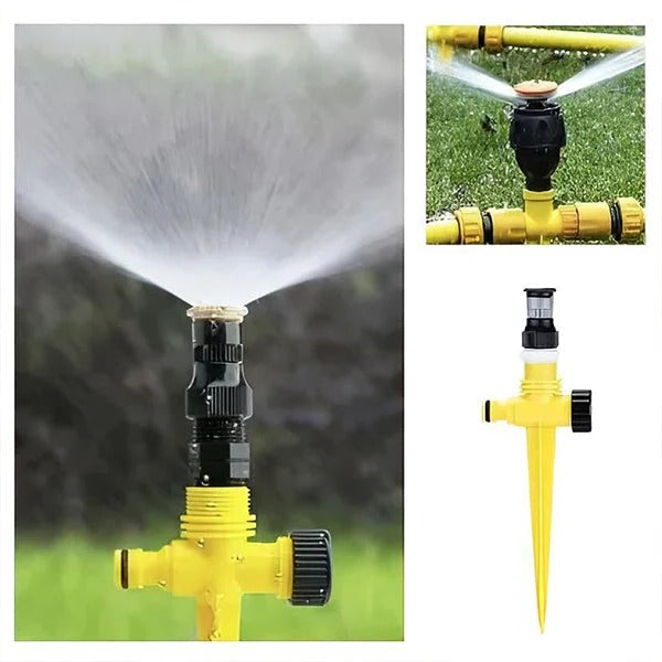 Zevolim| 360° Garden Sprinkler, Water-Saving with Adjustable Spray Patterns