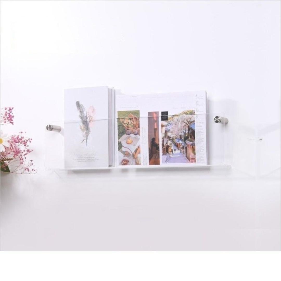 Wall Shelf Clear Acrylic Magazine Holder