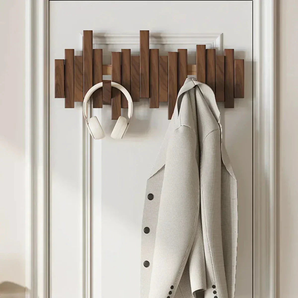 Wall coat rack made of wood piano – Practical and elegant for organizing your entryway