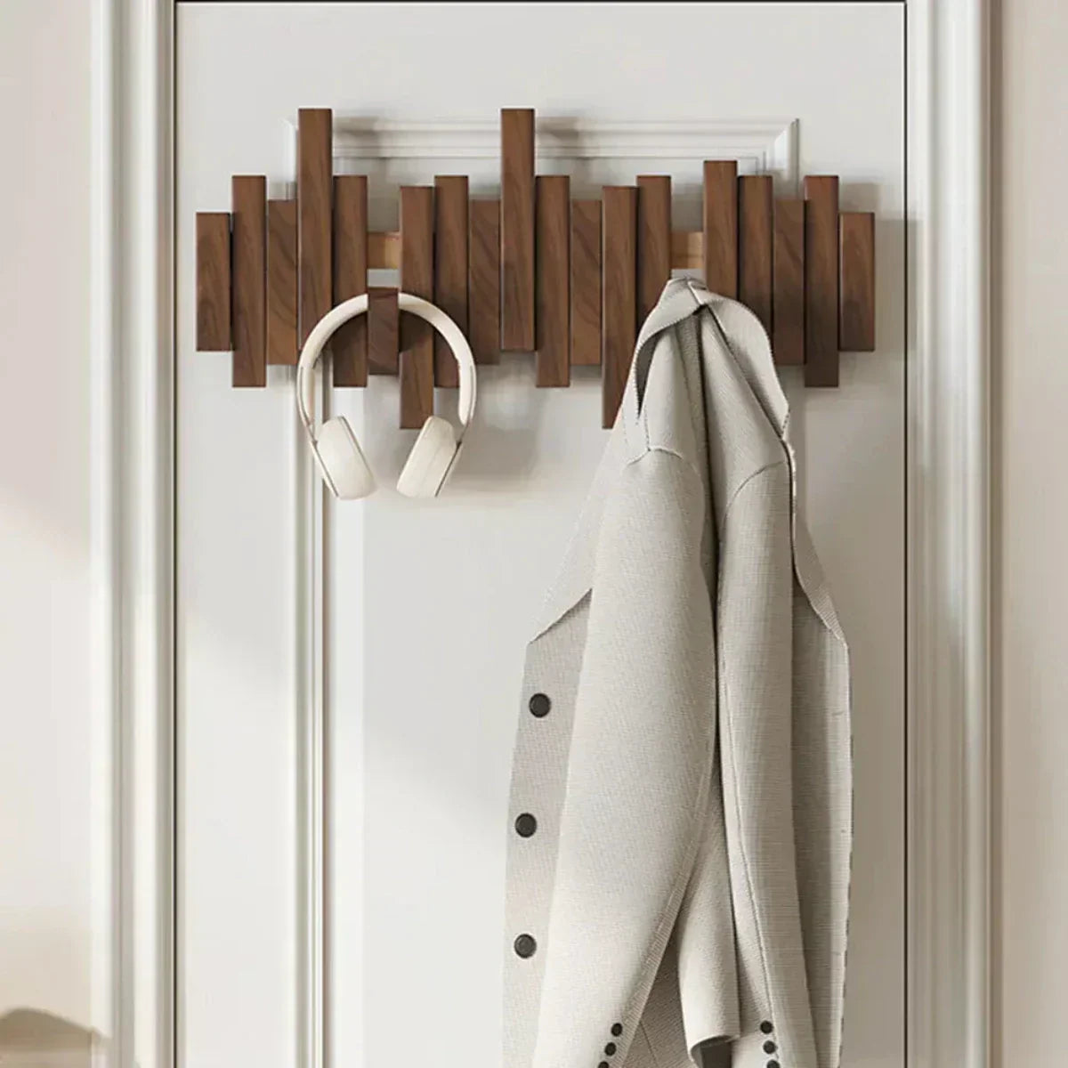 Wall coat rack made of wood piano – Practical and elegant for organizing your entryway