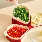 Flower-Shaped Divided Food Tray