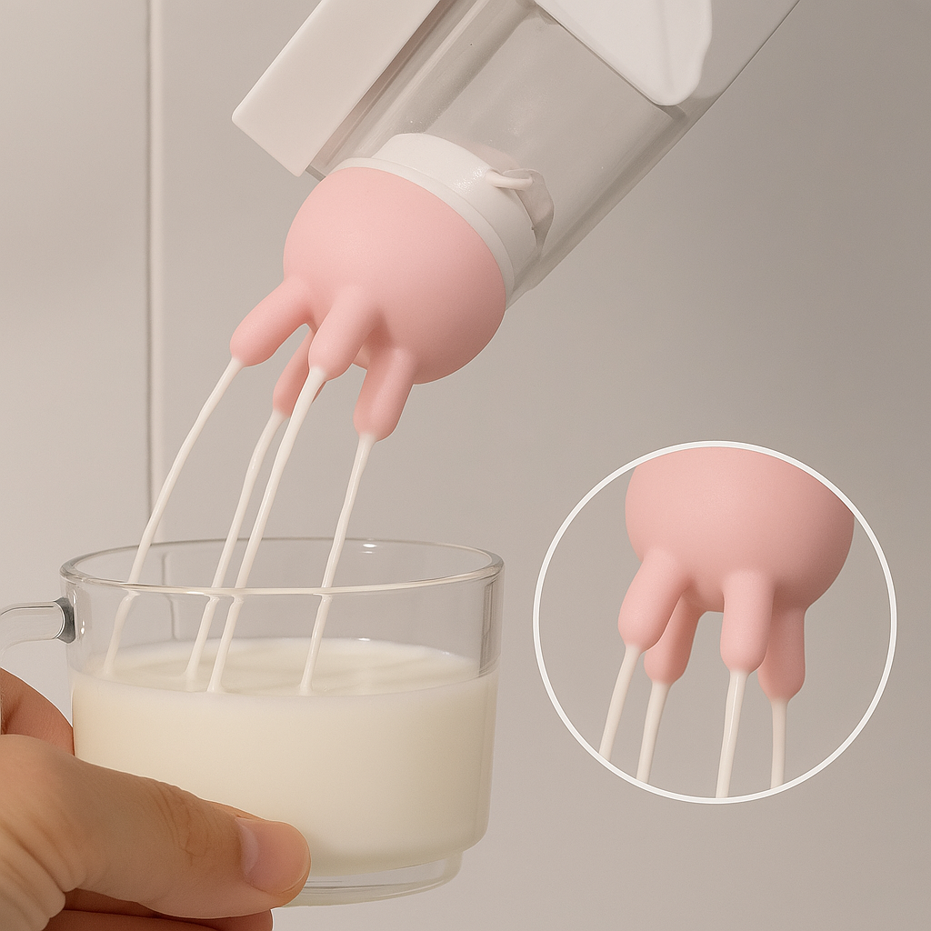 Spill Prevention Reusable Cow Milk Pourer Lids