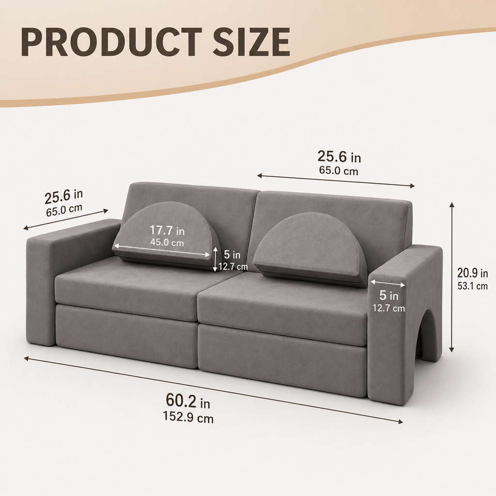 12Pcs DIY Modular Magnetic Couch