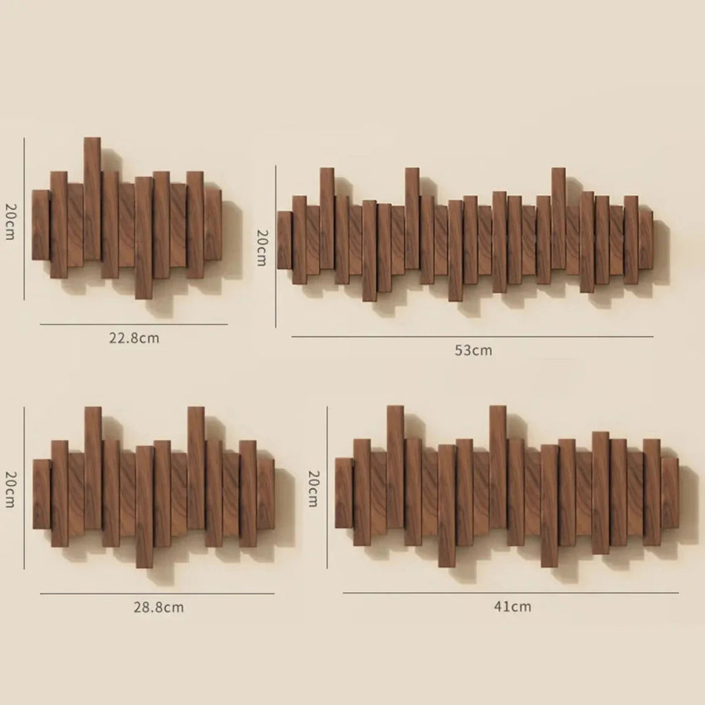 PianoWood Wall wardrobe – Wooden Piano keys Wardrobe of Walnut or Beech