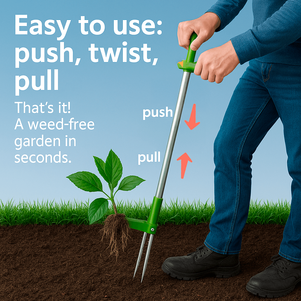 Zevolim| RootRipper Garden Weed Puller Tool - Heavy-Duty Handheld Weeder for Efficient Weed Removal in Lawns & Gardens
