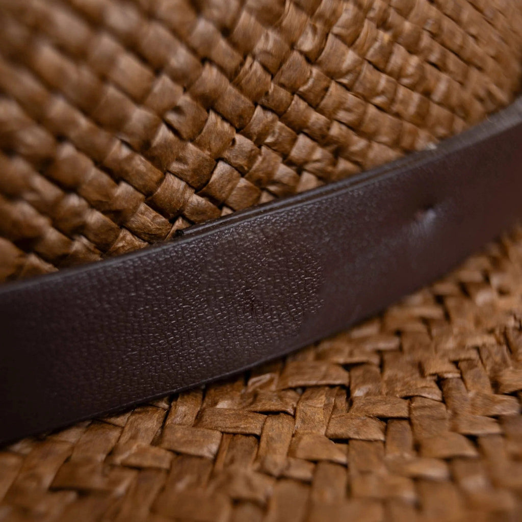 Modern Minimalist Straw Fedora Hat – Coffee | Zevolim