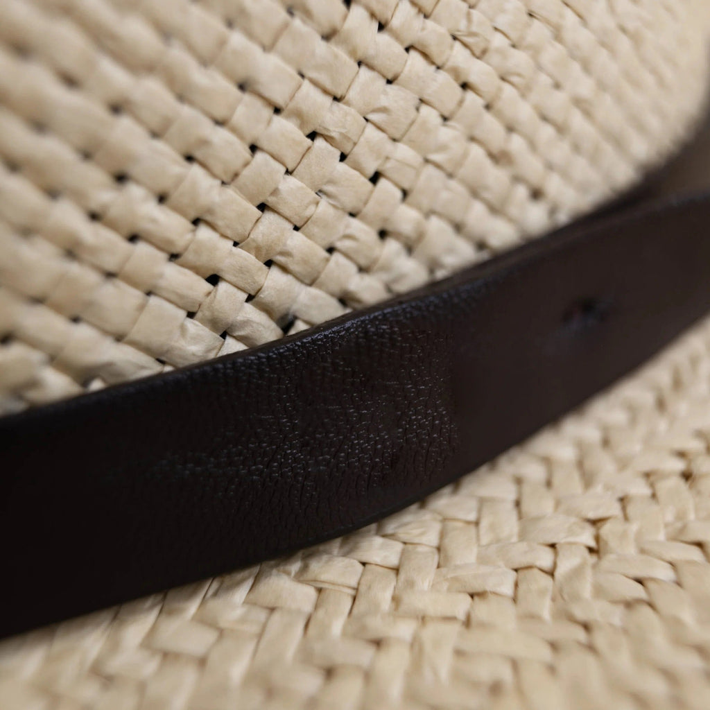 Modern Minimalist Straw Fedora Hat – Coffee | Zevolim