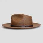 Modern Minimalist Straw Fedora Hat – Coffee | Zevolim