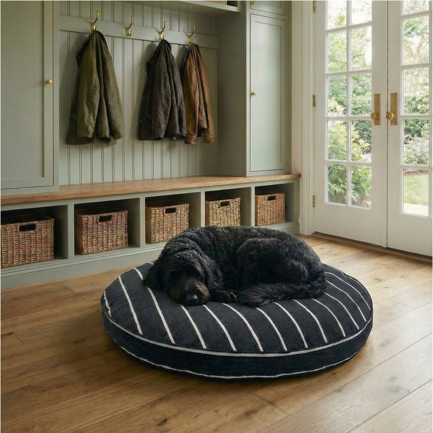 Khush Circle Bed - Modern, Upholstery Grade Dog Bed. Washable. Small 25", Large 44"" Round