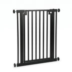 Libro 42" Extra Tall Steel Outdoor Dog Gate w/ Door (34.5" - 61.5" Extra Wide) Modern Deck Gate -Easy Pressure Mounted (No Drill)