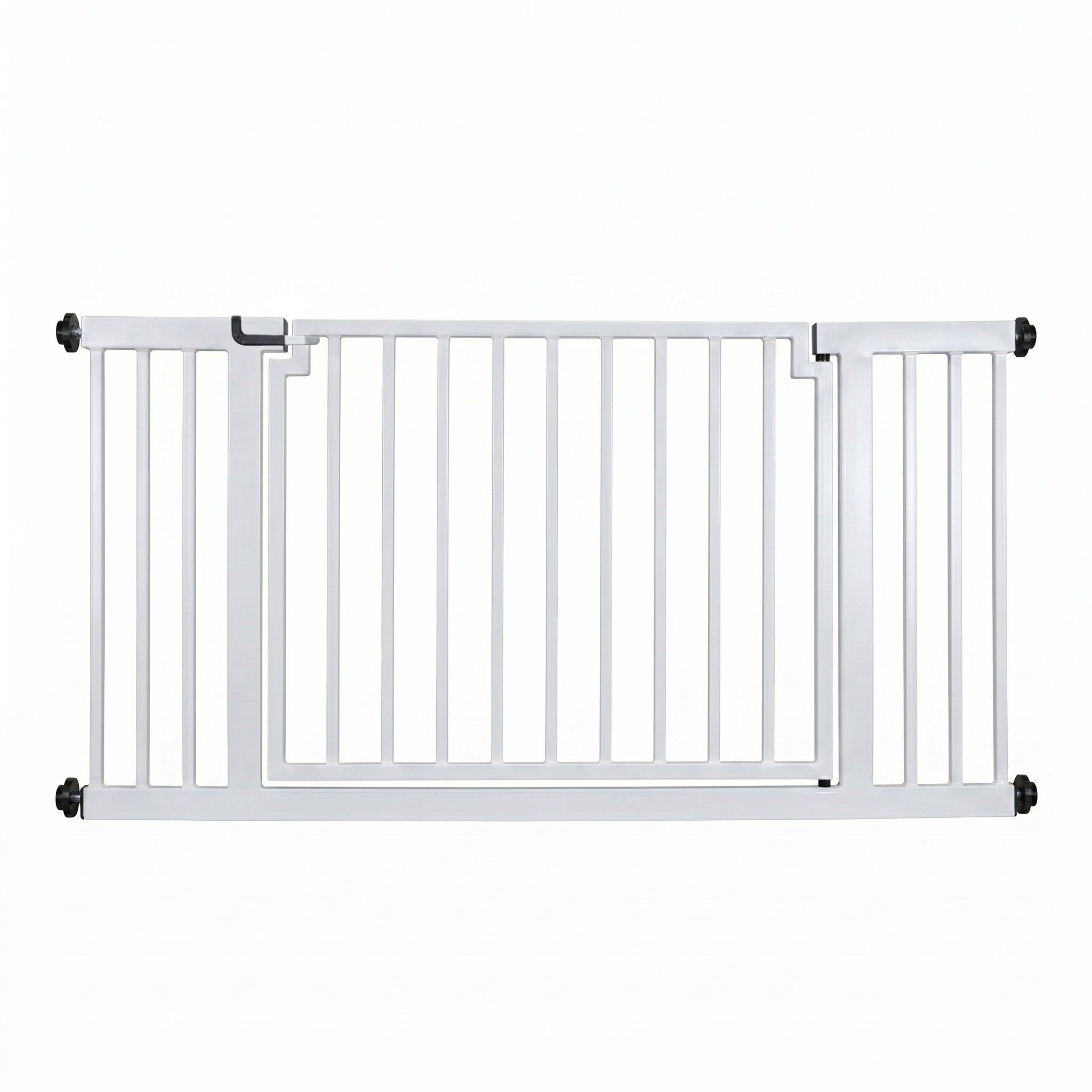 Libro Extra Wide Steel Outdoor Dog Gate w/ Door (59.5" - 100" W) Modern 32" Tall Deck Gate, Easy Pressure Mounted (No Drill)