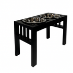 Libro Outdoor Double Diner - Heavy Weight Architectural Steel, Large Dog Elevated Feeder (11" / 15" / 18")
