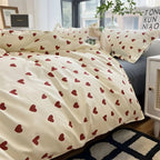 Zevolim| LoveLuxe Heart Motif Quilt Cover Set