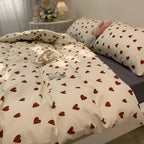 Zevolim| LoveLuxe Heart Motif Quilt Cover Set