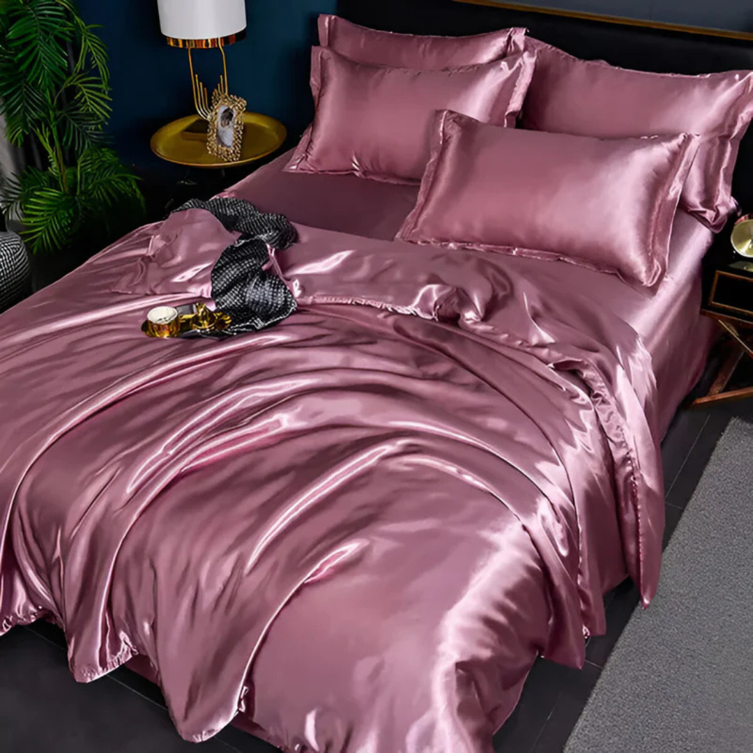 Zevolim| Silk Satin Duvet Cover Bedding Set