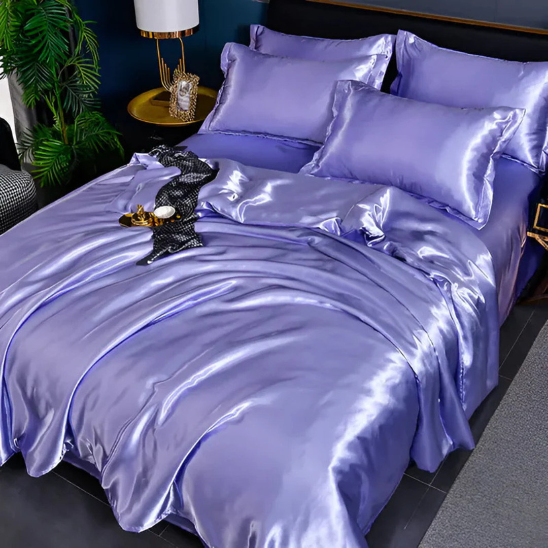 Zevolim| Silk Satin Duvet Cover Bedding Set