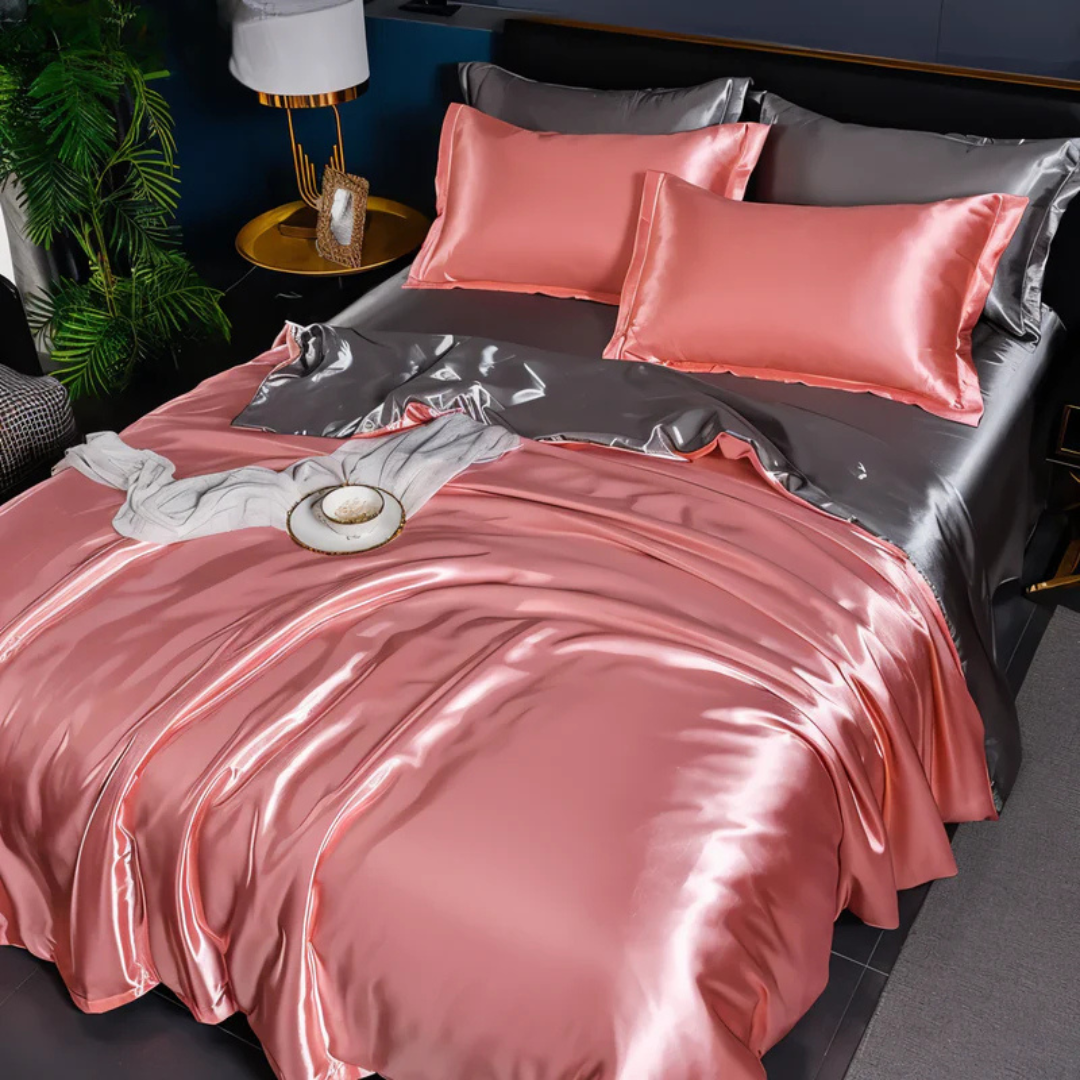 Zevolim| Silk Satin Duvet Cover Bedding Set