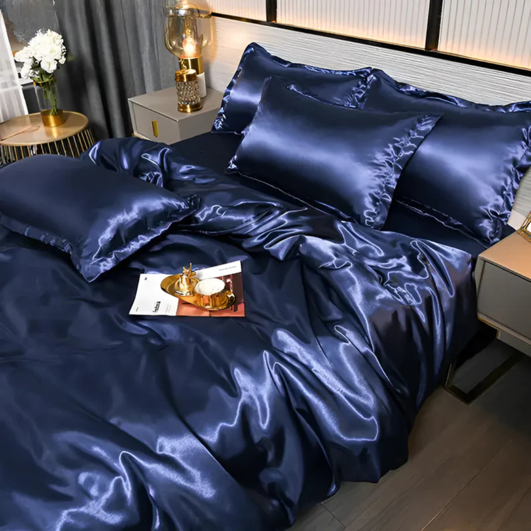 Zevolim| Silk Satin Duvet Cover Bedding Set