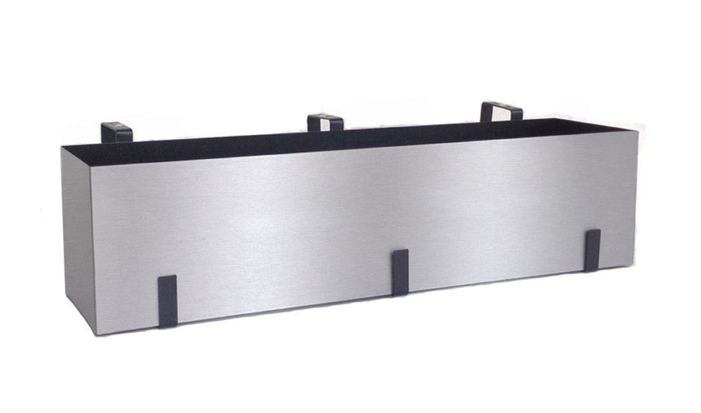 Madeira 36" Long Aluminum Trough Planter - Seamless Modern Minimalist Metal - Indoor / Outdoor, Lined w/ Drainage (36" L x 9" W x 9" Ht.)