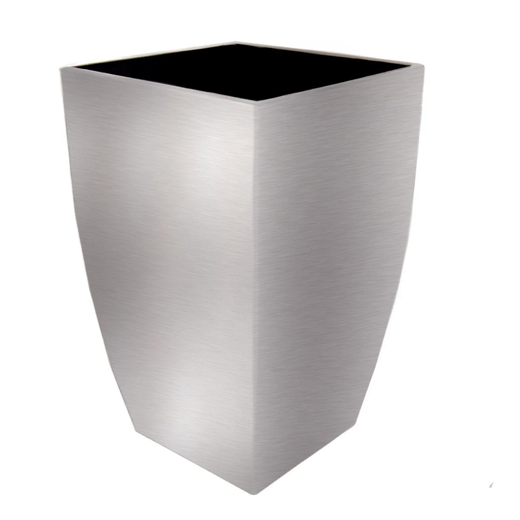 Madeira Cubica Planter - Modern Architectural Stainless Steel (18/8 Heavy Duty) Waterproof Lining - Indoor / Outdoor 20" Tall
