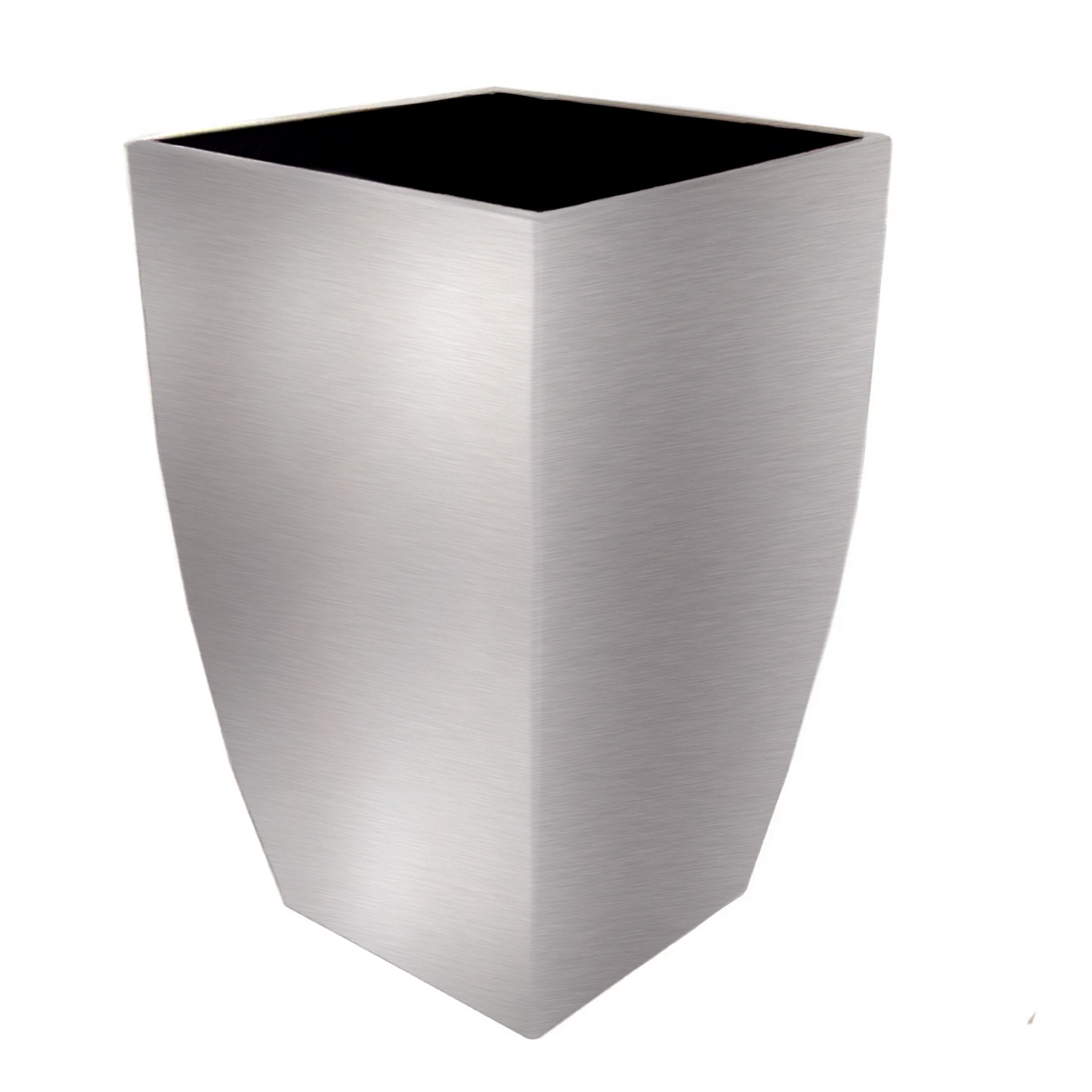 Madeira Cubica Planter - Modern Architectural Stainless Steel (18/8 Heavy Duty) Waterproof Lining - Indoor / Outdoor 20" Tall