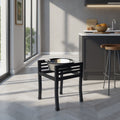 Moretti Single Diner 18" XL - Large Breed, Modern Architectural Steel Elevated Dog Bowl Stand (18" Tall)