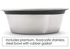 Moretti Single Diner 18" XL - Large Breed, Modern Architectural Steel Elevated Dog Bowl Stand (18" Tall)