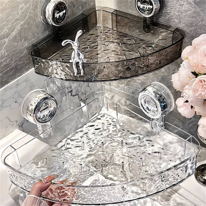 NordicGrip Wall Shelf – No-Drill, Suction Cup Mounted Organizer for Bathroom, Kitchen, and Office