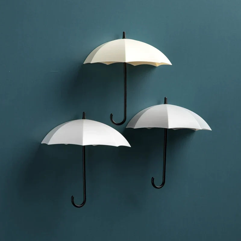 Cute Umbrella Wall Hook - No-Drill Key & Coat Hanger