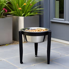 Vision Single Diner - Modern Minimalist Indoor / Outdoor Elevated Dog Bowl w/ Metal Stand (5.5" / 10" Stand)