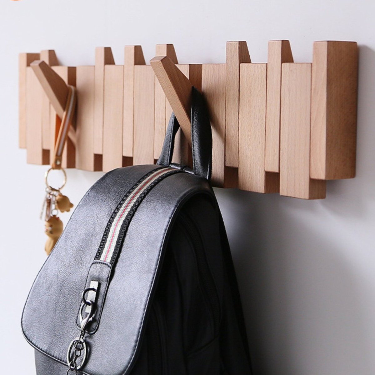 PianoLux Coat Stand – Handmade Storage Elegance for Stylish, Organized Living Spaces