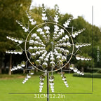 1 Piece Magical Metal Windmill, 3D Metal Outdoor Wind Chime for Yard and Garden, Unique Metal Kinetic Wind Sculptures & Wind Chime, Wind Catcher Metal Outdoor Lawn Terrace Decoration Wind Sculpture