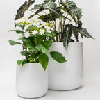 Ainslie Fiberglass Planter - Mid-Century Modern Glossy Bullet Pot, Outdoor / Indoor (10" / 13" / 16")