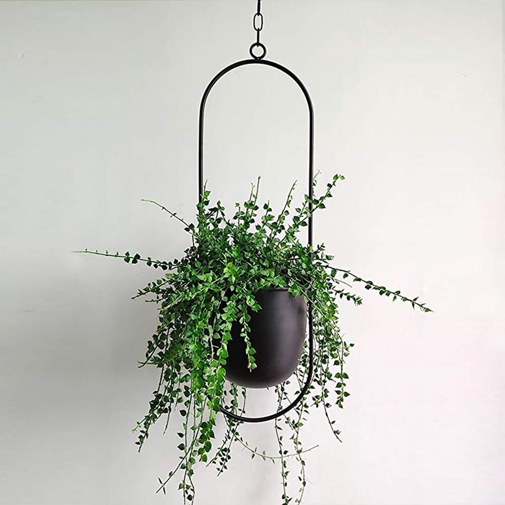 FloraFrame – Elegant Metal Plant Holder for Wall or Ceiling