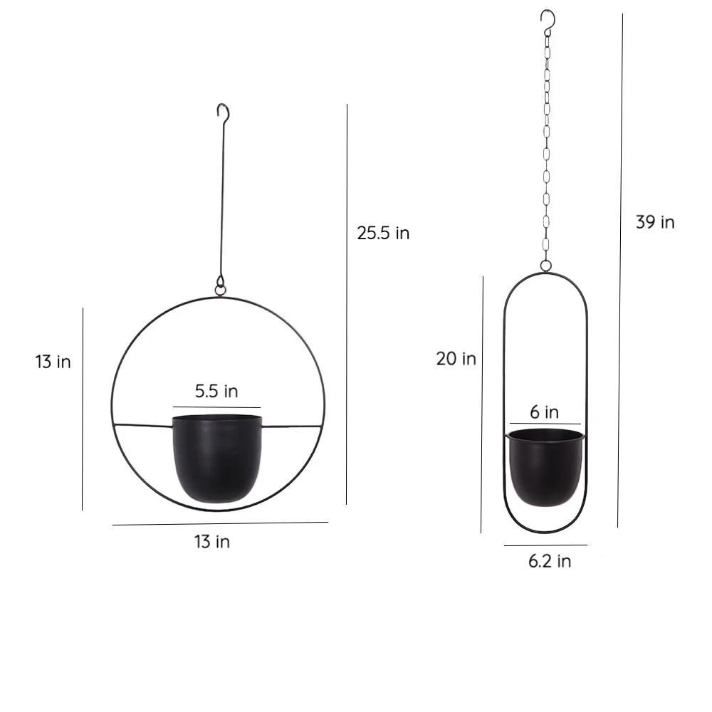 FloraFrame – Elegant Metal Plant Holder for Wall or Ceiling