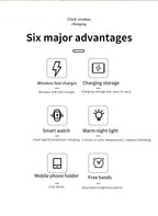 Modern Alarm Clock Wireless Charger Desk Lamp