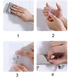 10 Pieces Heavy Duty Punch-Free Transparent Adhesive Hooks